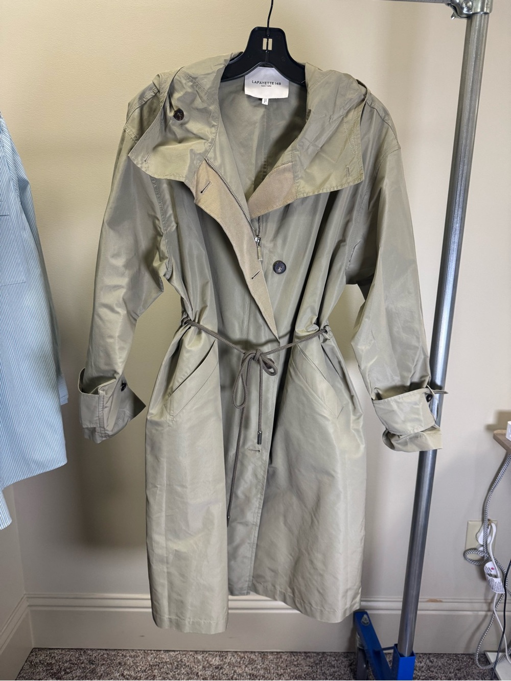 Lafayette 148 New York Tan Lightweight Trench Coat
